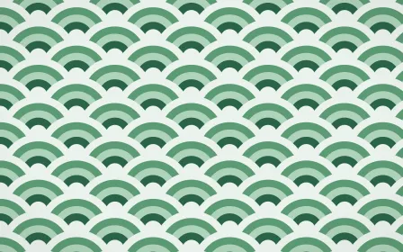 Persian Garden Wave Crests — colourful green and white seigaiha background