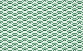 Persian Garden Fine Wave Crests — colourful green and white seigaiha background