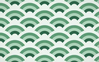 Persian Garden Grand Wave Crests — colourful green and white seigaiha background