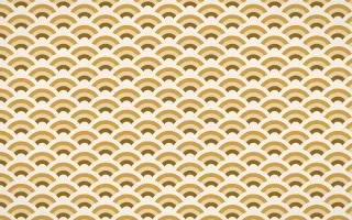 Prague Gold Fine Wave Crests — colourful brown, gold and beige seigaiha background