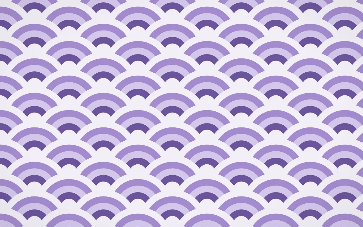 Provence Wave Crests — colourful purple and white seigaiha background