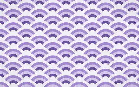 Provence Wave Crests — colourful purple and white seigaiha background