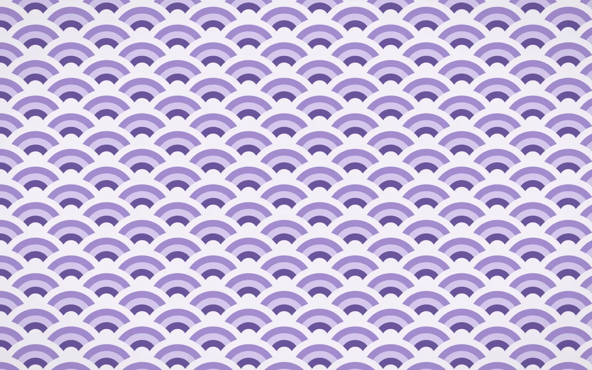 Provence Fine Wave Crests — colourful purple and white seigaiha background
