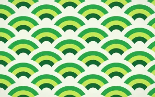 Rio Carnival Grand Wave Crests — colourful green seigaiha background