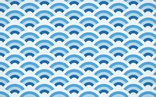 Côte d'Azur Wave Crests — colourful blue and white seigaiha background