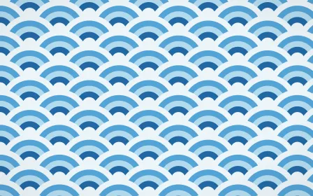 Côte d'Azur Wave Crests — colourful blue and white seigaiha background