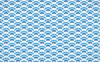 Côte d'Azur Fine Wave Crests — colourful blue and white seigaiha background