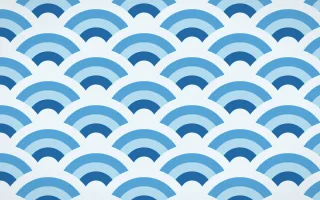 Côte d'Azur Grand Wave Crests — colourful blue and white seigaiha background