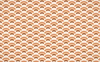 Sahara Dusk Fine Wave Crests — colourful orange and beige seigaiha background