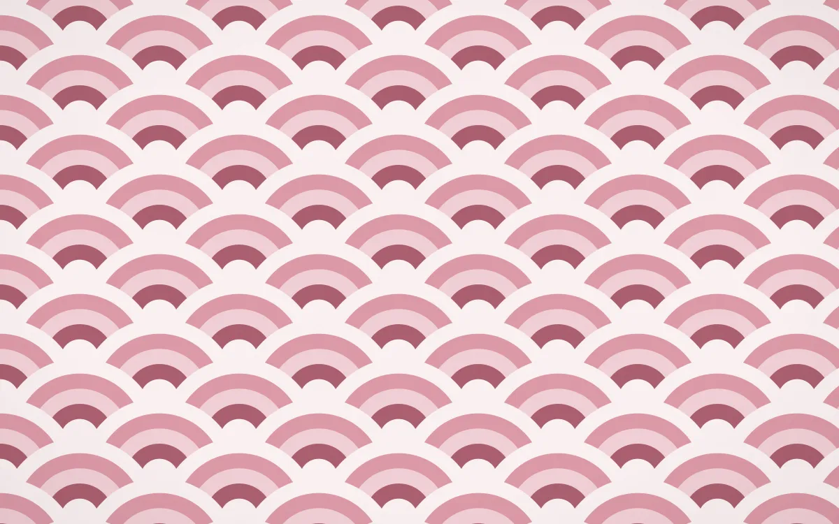 Sakura Paper Wave Crests — colourful red and white seigaiha background