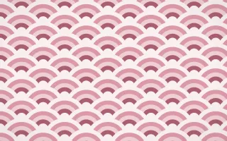 Sakura Paper Wave Crests — colourful red and white seigaiha background