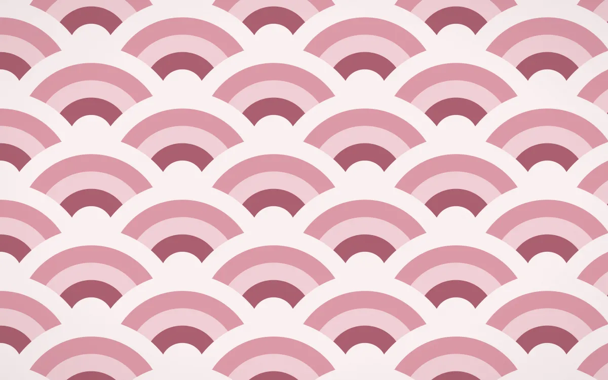 Sakura Paper Grand Wave Crests — colourful red and white seigaiha background
