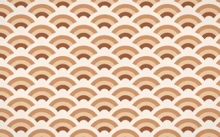 Santa Fe Adobe Wave Crests — colourful orange and beige seigaiha background