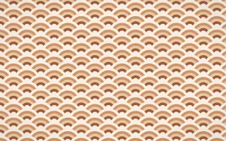 Santa Fe Adobe Fine Wave Crests — colourful orange and beige seigaiha background