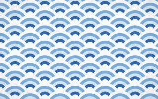 Santorini Wave Crests — colourful blue and white seigaiha background