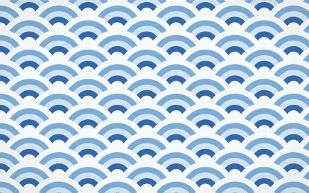 Santorini Wave Crests — colourful blue and white seigaiha background