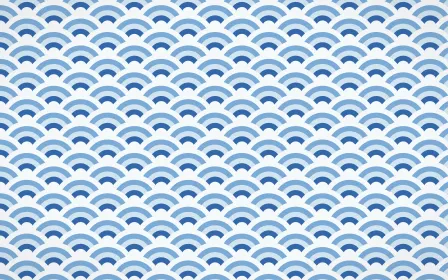 Santorini Fine Wave Crests — colourful blue and white seigaiha background