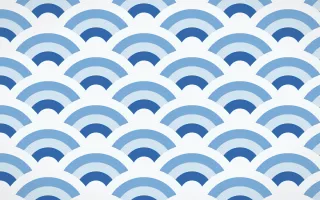 Santorini Grand Wave Crests — colourful blue and white seigaiha background