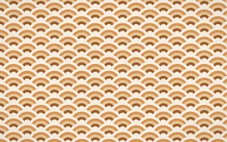 Savanna Clay Fine Wave Crests — colourful brown, orange and beige seigaiha background