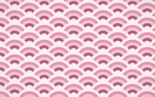 Seoul Blossom Wave Crests — colourful pink and white seigaiha background