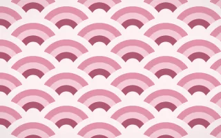 Seoul Blossom Grand Wave Crests — colourful pink and white seigaiha background