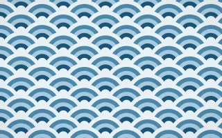 Titicaca Wave Crests — colourful blue and white seigaiha background