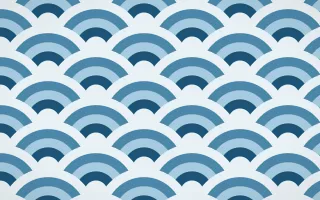 Titicaca Grand Wave Crests — colourful blue and white seigaiha background