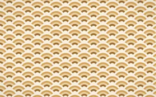 Tuscany Sun Fine Wave Crests — colourful brown, orange and beige seigaiha background