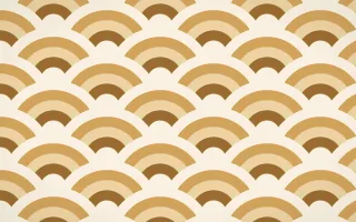 Tuscany Sun Grand Wave Crests — colourful brown, orange and beige seigaiha background