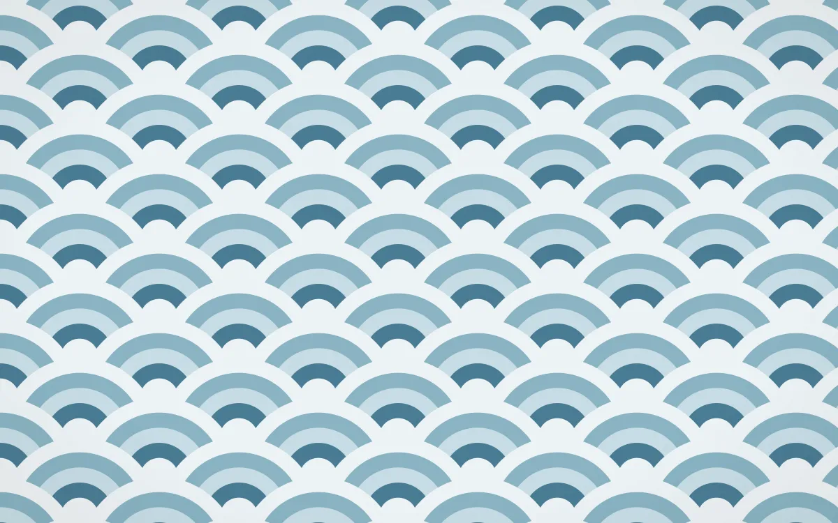 Udaipur Lake Wave Crests — colourful blue and white seigaiha background