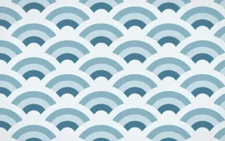 Udaipur Lake Grand Wave Crests — colourful blue and white seigaiha background