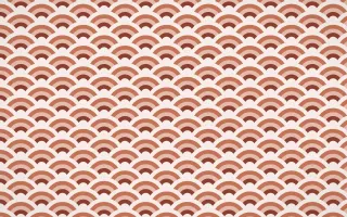 Venetian Rosso Fine Wave Crests — colourful brown, orange and white seigaiha background