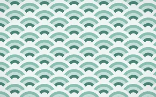 Winter Palace Wave Crests — colourful teal and white seigaiha background