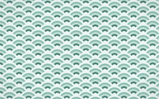 Winter Palace Fine Wave Crests — colourful teal and white seigaiha background
