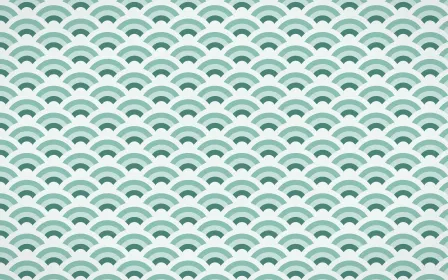 Winter Palace Fine Wave Crests — colourful teal and white seigaiha background