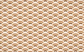 Zanzibar Spice Fine Wave Crests — colourful brown, orange and beige seigaiha background