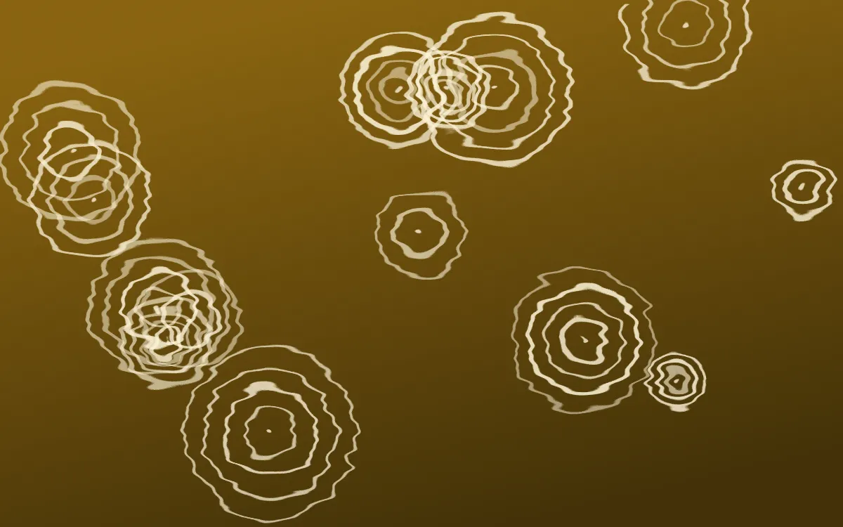 Accra Gold Shibori Rings — dark brown and beige shibori background