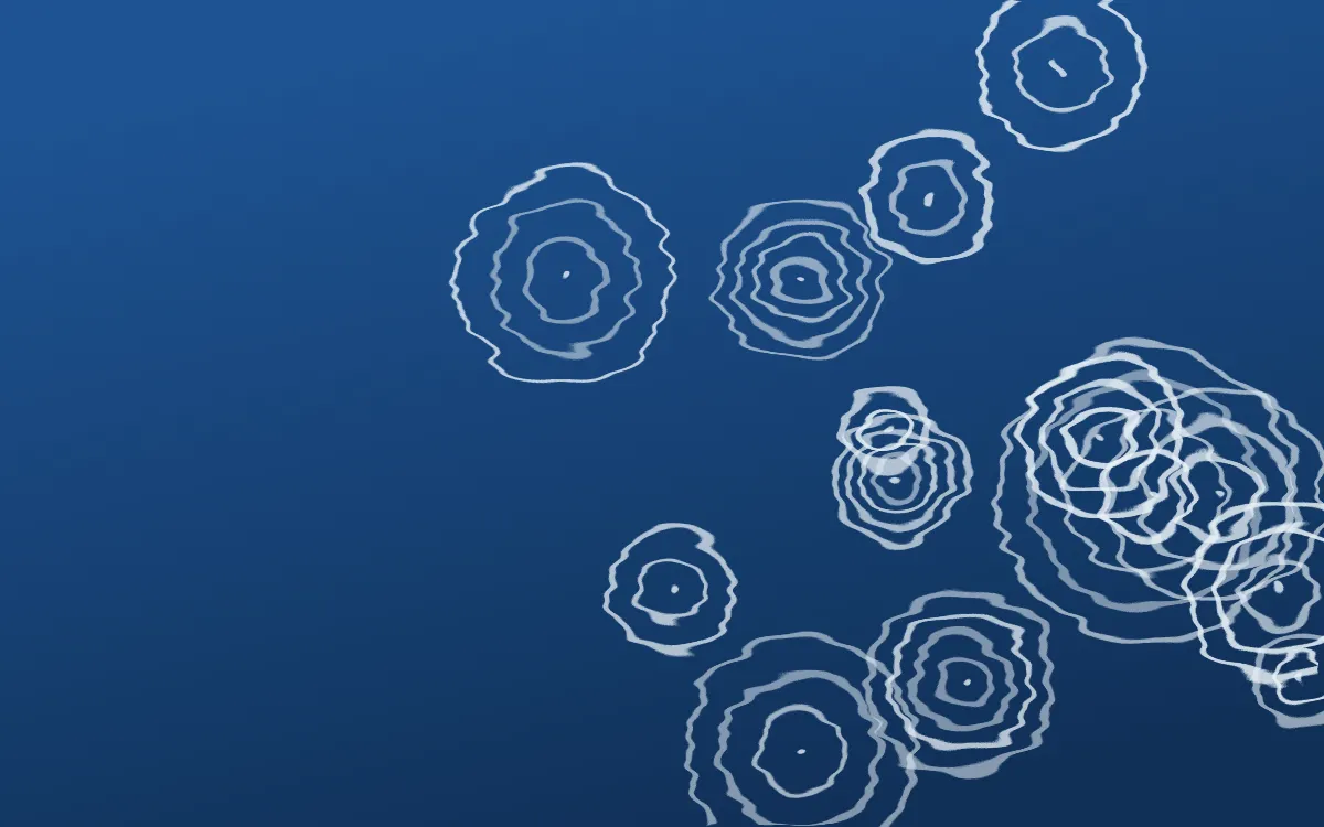 Aegean Noon Shibori Rings — dark blue and white shibori background