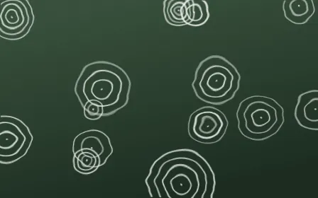 Bavarian Forest Shibori Rings — dark green and white shibori background