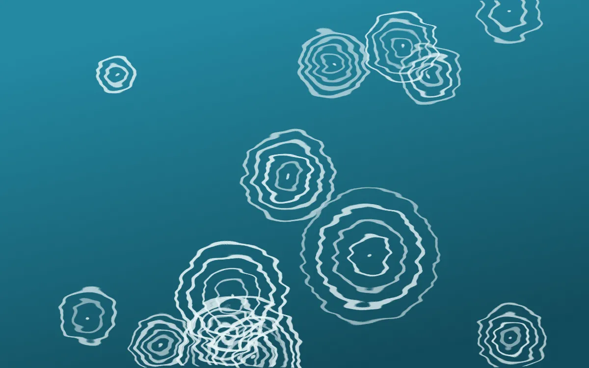 Bondi Surf Shibori Rings — dark teal and white shibori background