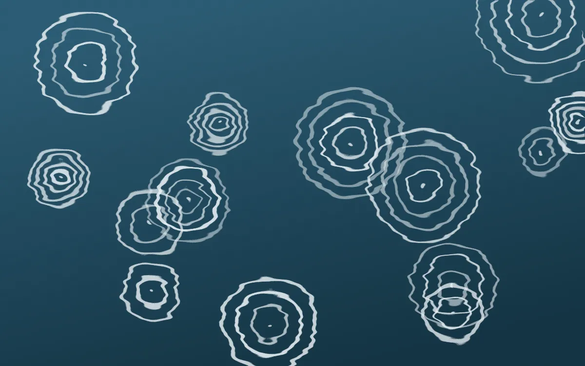 Bosphorus Shibori Rings — dark blue and white shibori background