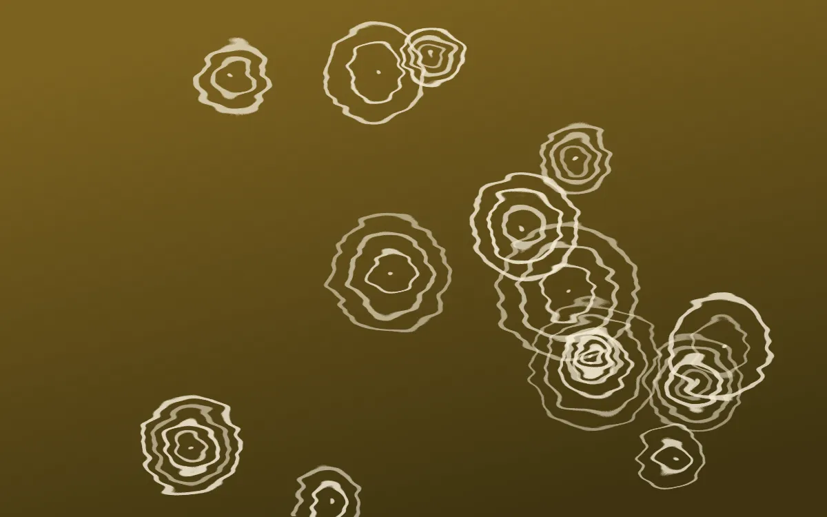 Cairo Gold Shibori Rings — dark brown and beige shibori background