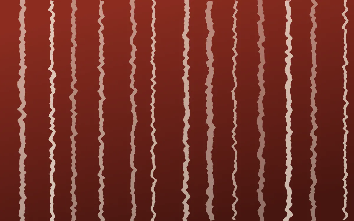 Cusco Weave Shibori Folds — dark red and beige shibori background