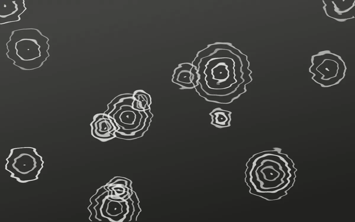 Edo Charcoal Shibori Rings — dark grey and white shibori background