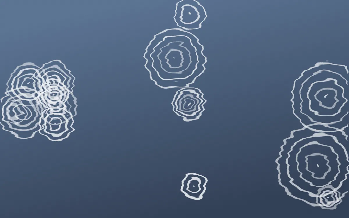 Fuji Mist Shibori Rings — dark blue and white shibori background