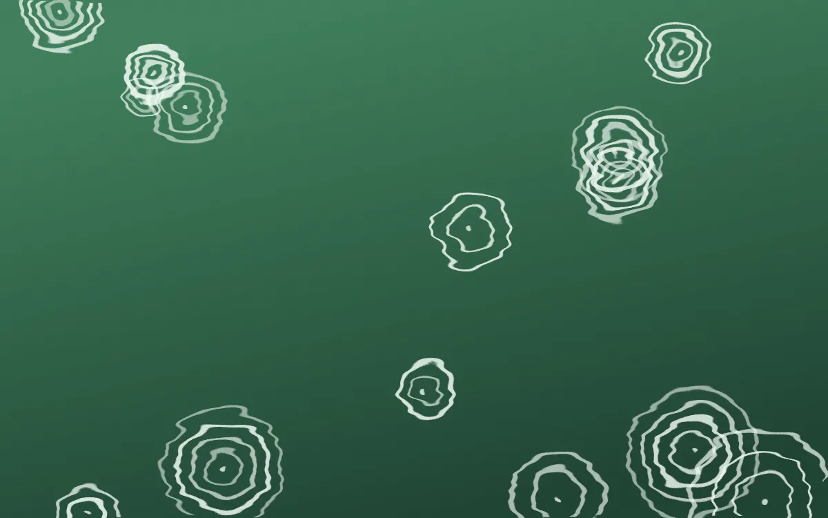 Havana Mint Shibori Rings — dark green and white shibori background