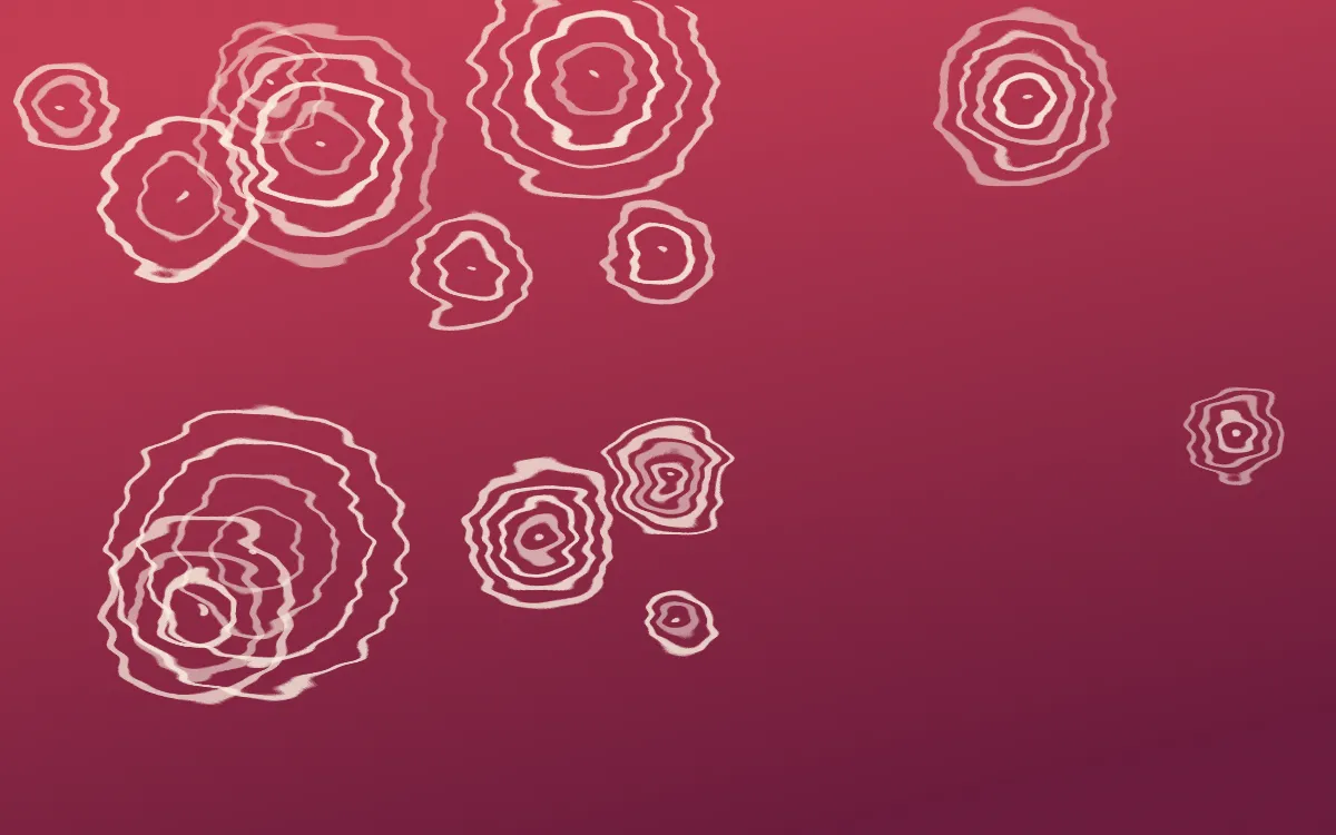 Island Punch Shibori Rings — dark red, pink and beige shibori background