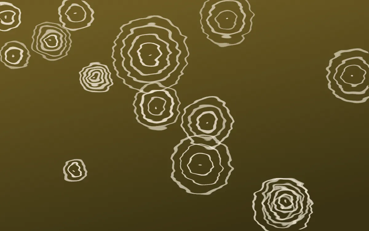 Kerala Spice Shibori Rings — dark brown and beige shibori background