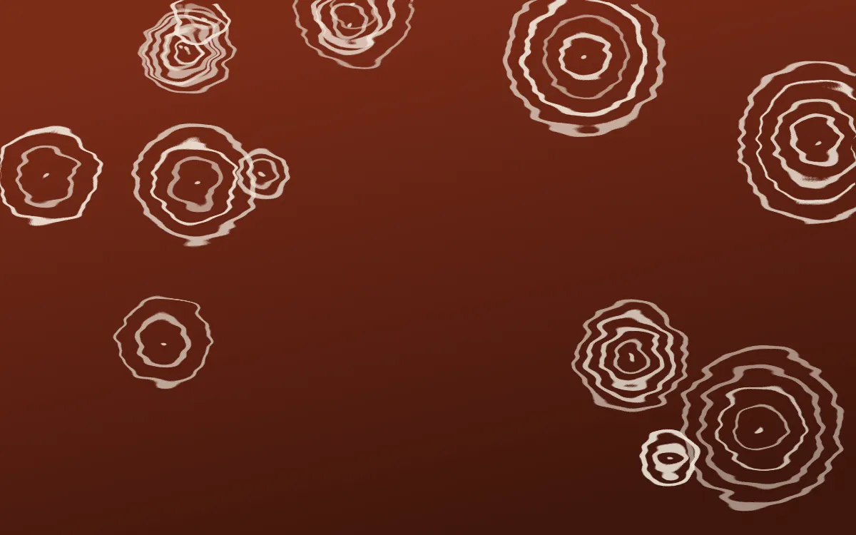 Lagos Wax Shibori Rings — dark brown and beige shibori background