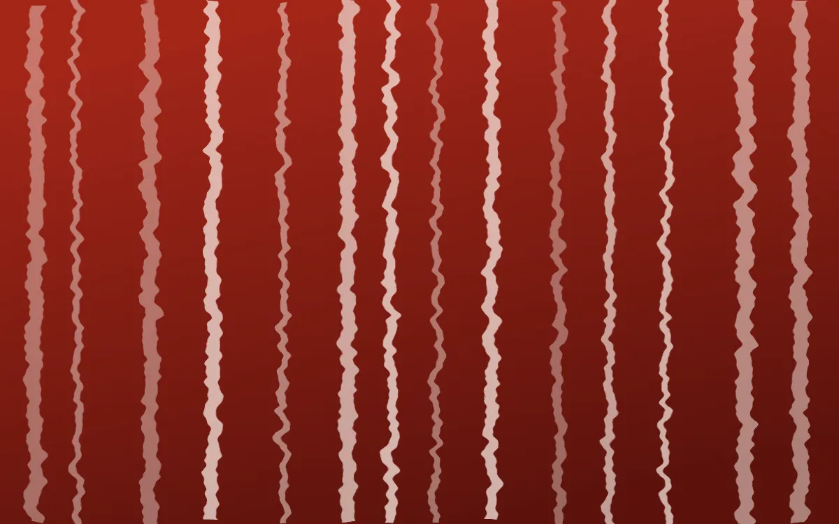 Lantern Festival Shibori Folds — dark red and orange shibori background